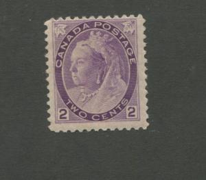 Queen Victoria 1899 Canada 2c Postage Purple Stamp #76 Scott Value $40