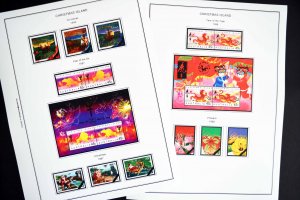 COLOR PRINTED CHRISTMAS ISLAND 1958-2010 STAMP ALBUM PAGES (94 illustr. pages)