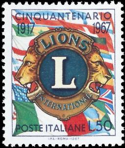 Italy 1967 Sc 974  MVLH International Lions Club