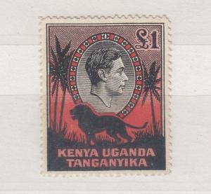 Kenya Uganda & Tanganyika KGVI 1938 £1 SG150a Mint MH J1366
