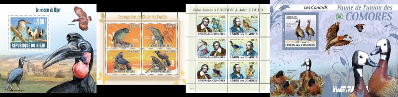 (1500-07) - AFRICA - BIRDS      4 BLOCKS  complet set    MNH ** W