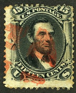 U.S. #98 USED RED CANCEL