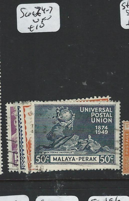 MALAYA PERAK (P2808B) UPU  SG 74-7  VFU