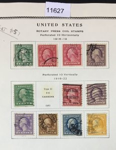 MOMEN: US STAMPS  # 486-497 1916-1919 USED COLLECTION $57  LOT #11627