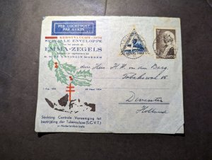 1934 Dutch East Indies Airmail Cover to Deventer Netherlands