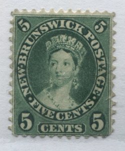 New Brunswick QV 1860 5 cents blue green mint no gum 