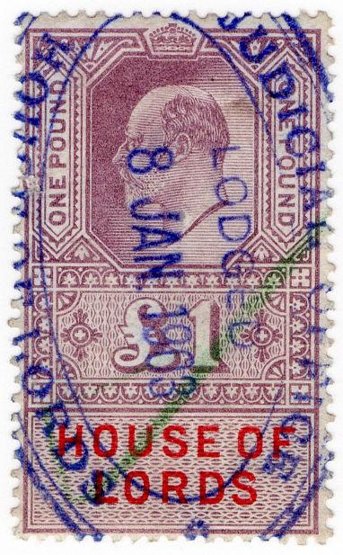 (I.B) Edward VII Revenue : House of Lords £1