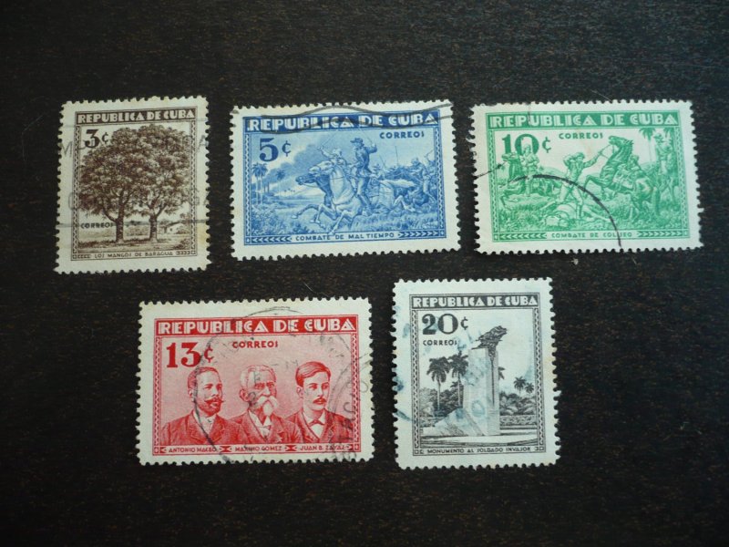 Stamps - Cuba - Scott# 312-316 - Used Set of 5 Stamps