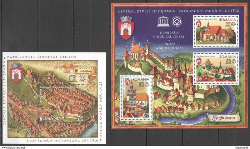 2009 Romania Unesco World Heritage Architecture #6367-6370 Bl448-449 ** Rm282