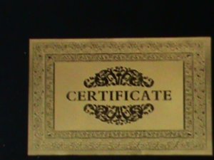 ​UNITED KINDOM-QUEEN ELIZABTH II 24 KARAT GOLD REPLICA $100 -VF WITH CERTIFICATE