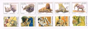 South Africa 1997,Sc.#C6Ei MNH booklet pane, The big five - Thulamela booklet