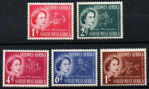 South West Africa Sc #244-248 Mint Hinged