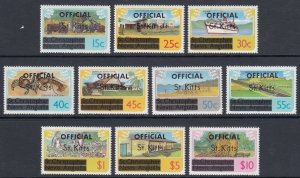 St Kitts O1-10 1980 Officials mnh