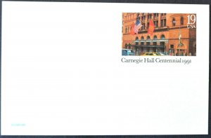 1991 US Sc. #UX154 postal card, 19 cent, mint, sharp corners, excellent shape