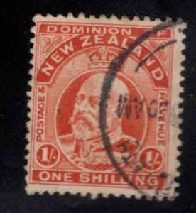 New Zealand Scott 139a KEVII Used Vermillion Perf 14x14  stamp d CV $25