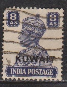 KUWAIT Scott # 69 Used - India Stamp With Overprint