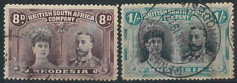 70643 -  RHODESIA  - STAMPS - Stanley Gibbons # 147 + 151 - Finely USED