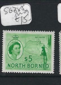 NORTH BORNEO  (P2102B)  QEII    $5.00     SG 385       MOG