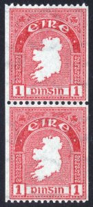 Ireland 1940 1d Carmine Perf 14 Coil Pair SG 112 Sc 105a UMM/MNH* Cat£120($160)