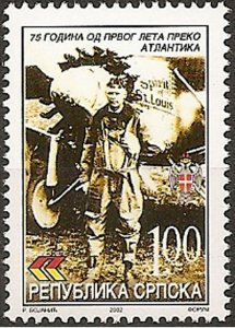 Bosnia - Rep. Srpska 2002 ☀ Charles Lindberg First flight over Atlantic ☀ MNH**