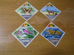 Ghana  #  315-18a  MNH   Butterfly/ Wildlife