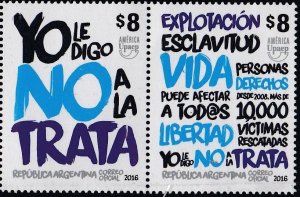 Argentina 2016 MNH Stamps Scott 2779 Human Rights Trafficking of People