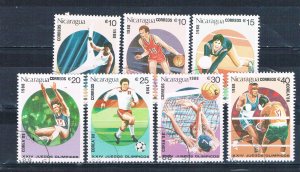 Nicaragua 1685-91 Used set Olympics 1988 (N0722)+