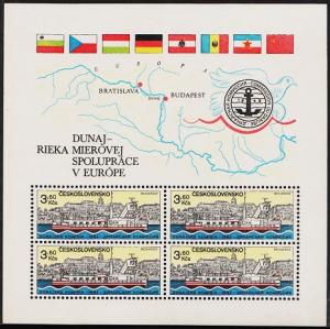 Czechoslovakia.1982 3k60 Danube Commission M/S. Part S.G.MS2641 Unmounted Mint