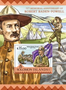 SOLOMON IS. - 2016 - Robert Baden-Powell - Perf Souv Sheet - Mint Never Hinged