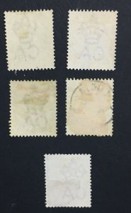 MOMEN: ST LUCIA SG #31/36 1883-6 USED LOT #61584