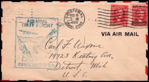 Canal Zone Cristobal to Miami,FL 1929 First Flight Cover