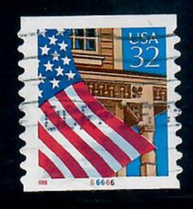 US #2915A Flag over Porch Used PNC Single plate #66666