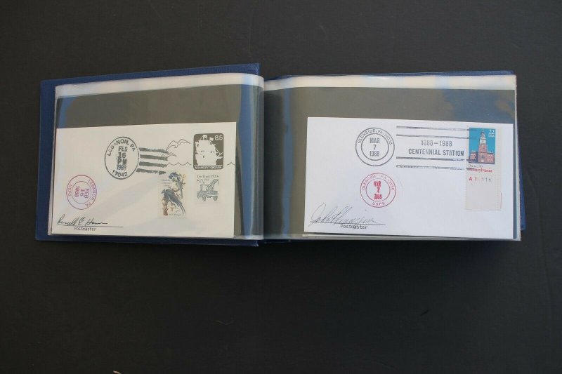 US Old Stamp Collection 100 Postmaster Signed Hand Canceled Covers Most  r Dones