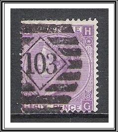 Great Britain #51a Queen Victoria PL 8 Used