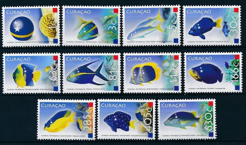 [CU003] Curacao 2011 Fishes and Flags MNH # 3-13