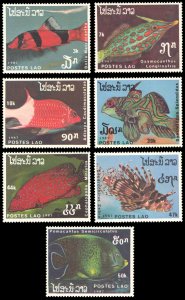 Laos 1987 FISH Scott #820-826 Mint Never Hinged