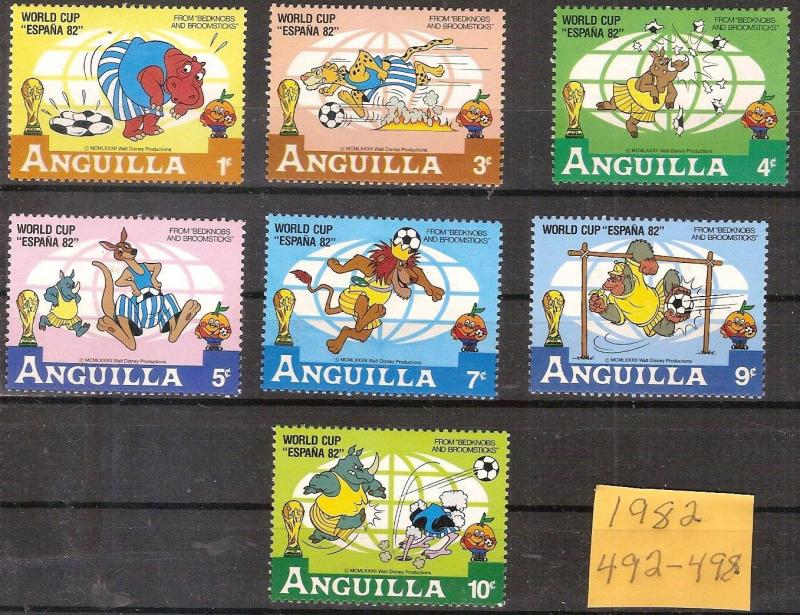 ANGUILLA 1982 World Cup Spain Walt Disney Collection  MNH
