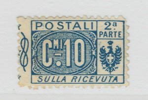 A8P25F72 Italy 1914-22 Parcel Post Stamp 10c mint no gum