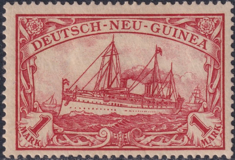 German New Guinea Sc# 16 Kaiser's Yacht 1901 1 mark MMLH CV $9.00 