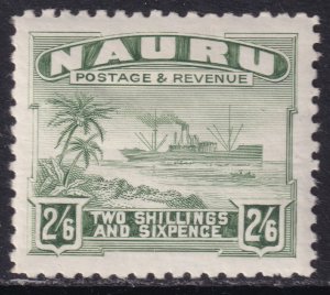 Sc# 28a 1924 - 1948 Nauru KGV 2/6 Freighter issue MLH CV $34.00 Stk #3