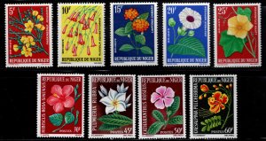 Niger Scott 129-137 MH* complete Flower stamp set CV$14