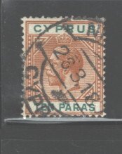 CYPRUS 1925  Wmk#4 GEORGE  V  #72 USED