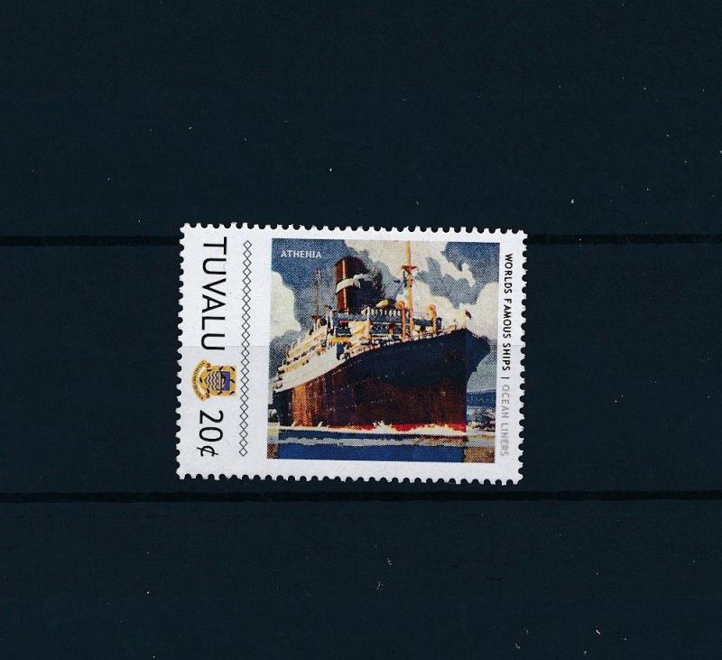 [81247] Tuvalu 2011 Ships Boats Athenia Ocean Liners Anchor Donaldson Line MNH