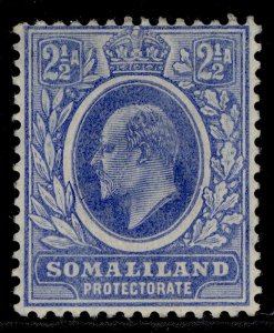 SOMALILAND PROTECTORATE EDVII SG48, 2½a bright blue, M MINT. 
