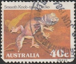 Australia #792 1982 40c Smooth Knob-tailed Gecko USED-VG-NH. Perf 12.75