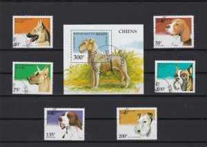 republic de benin dogs stamps ref r9634