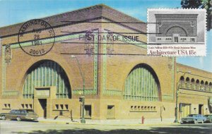 1981 FDC, #1926, 18c American Architecture, postcard