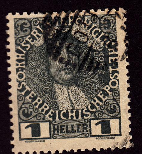 Austria 110a Karl VI on Chalky Paper 1908