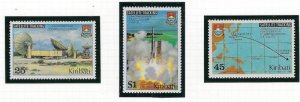 Kiribati 349-51 MNH 1980 Satellite Tracking (ak3596)