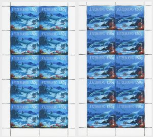 Luxembourg 2024 Europa CEPT Undewater Fauna Set of 2 sheetlets MNH